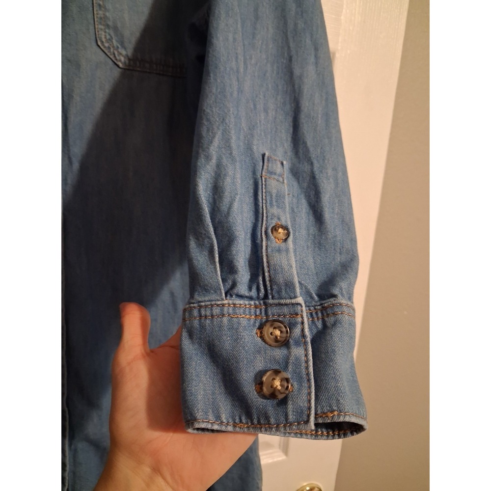 Lane Bryant Plus 3X 100% Cotton Chambray Denim Shirt Dress Belt Western Capsule - Picture 4 of 16